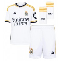 Camiseta Real Madrid David Alaba #4 Primera Equipación para niños 2024-25 manga corta (+ pantalones cortos)